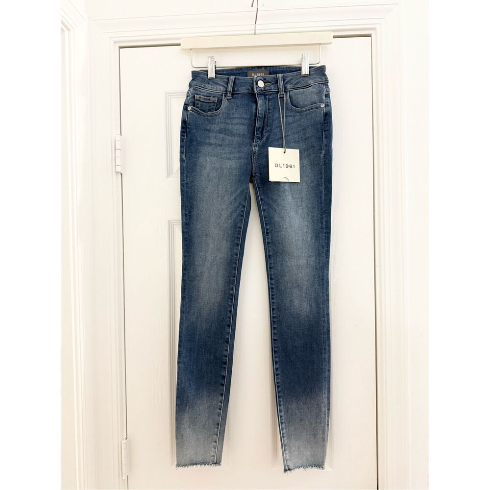 DL1961 Womens Florence Ankle Mid-rise Instasculpt Skinny Malta Jeans Blue 25 NWT
